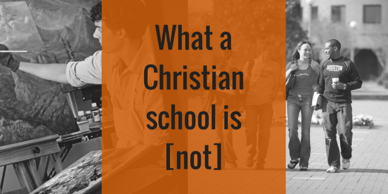 What a Christian school is not, Robert B. Sloan, students on campus