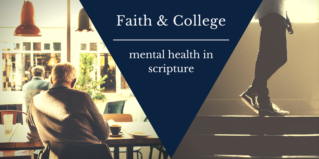 Mental Health in Scripture, old man alone, young man walking up stairs