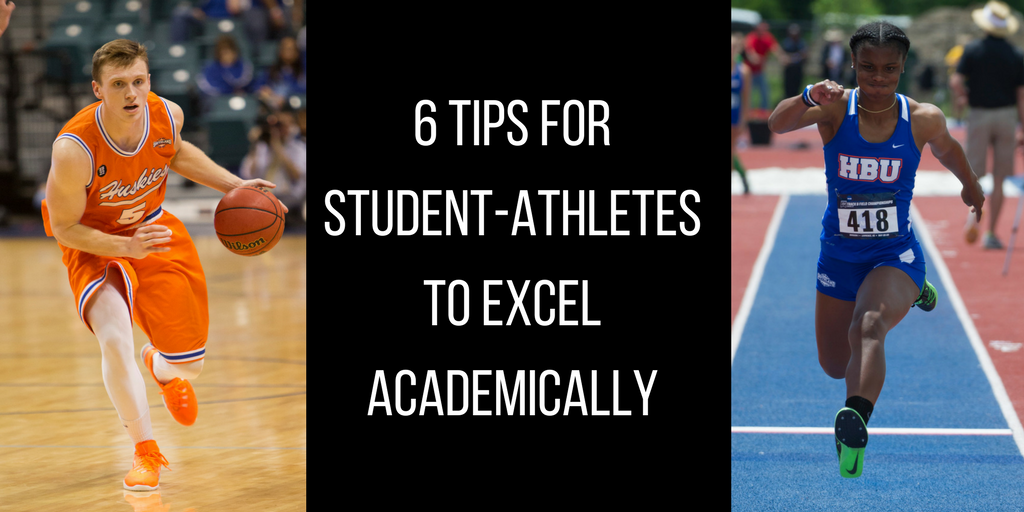 6 tips for student-athletes to excel academically, basketball player in Husky uniform, track runner in Husky uniform, HBU athletics