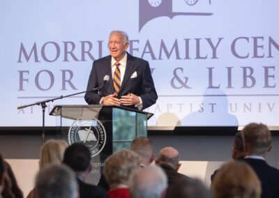 Dr. Sloan speaks at the opening of the Morris Family Center for Law & Liberty
